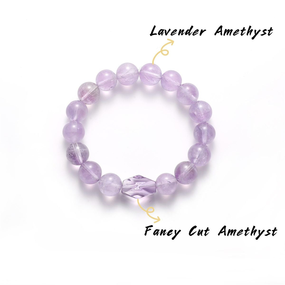 Lavender Amethyst Bracelet With Fancy Cut Amethyst — product image 4