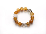 Attract Wealth, Stay Grounded-Yellow Hematite &Smoky quartz Bracelet — product image 1
