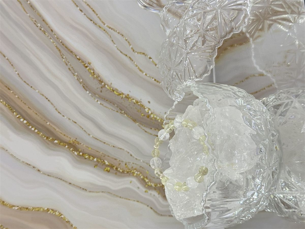 Kids’ Natural Clear Azeztulite & Lemon Yellow Quartz Bracelet — product image 1