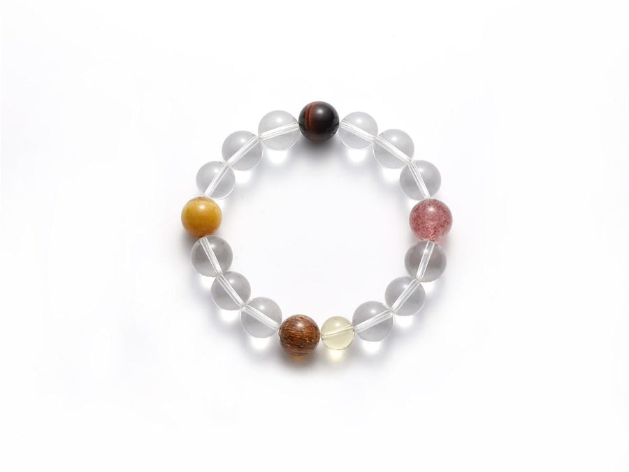 Natural Clear Quartz Bracelet with 5 Power Accent Beads — product image 2