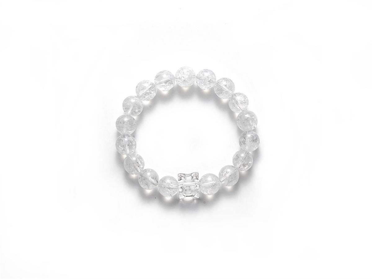 Natural White Azeztulite Bracelet with Square White Quartz — product image 2