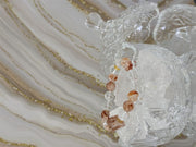 Orange-Red Hematoid Quartz & White Quartz Bracelet — product image 1