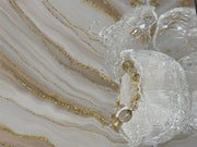 Rutilated Quartz Bracelet with Oval Smoky Quartz — product image 1