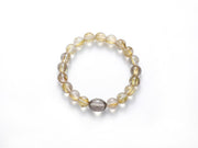 Rutilated Quartz Bracelet with Oval Smoky Quartz — product image 2