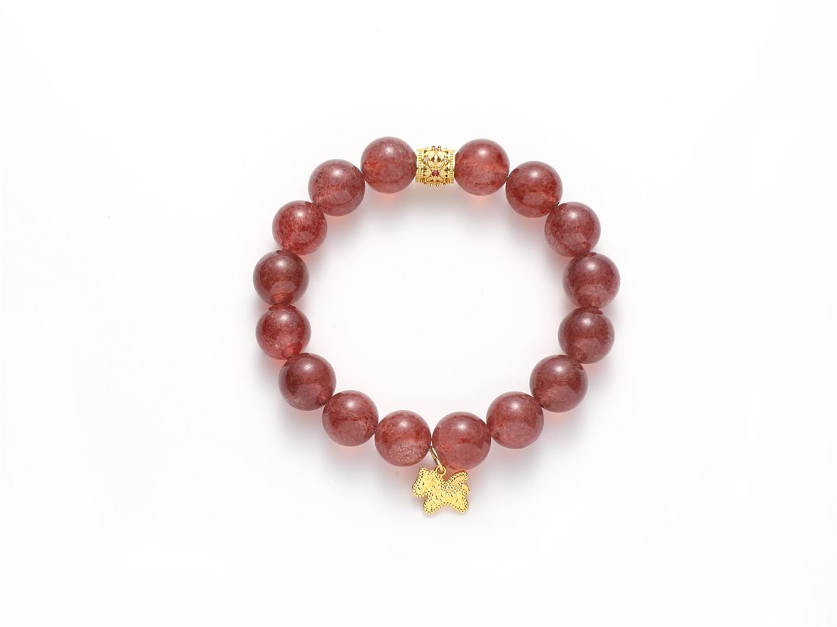 Strawberry Quartz Bracelet with Horse Charm – Year of the Horse 2026 Limited Edition — product image 2